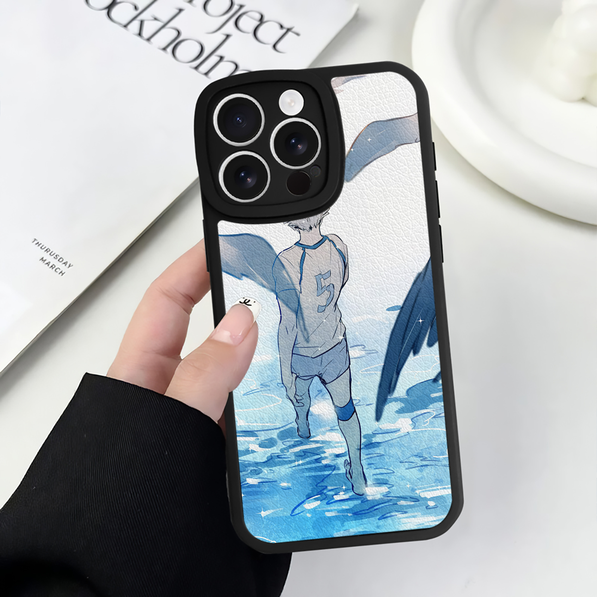 （画像用） ハイキュー!! Haikyu!! 【iPhone 16シリーズ対応】シリコンスマホケース（レザー調） 材質：シリコン